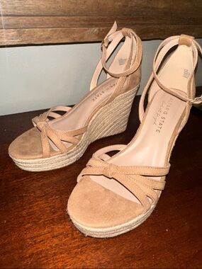 Altar'd State Tan Espadrille Wedge Sandals